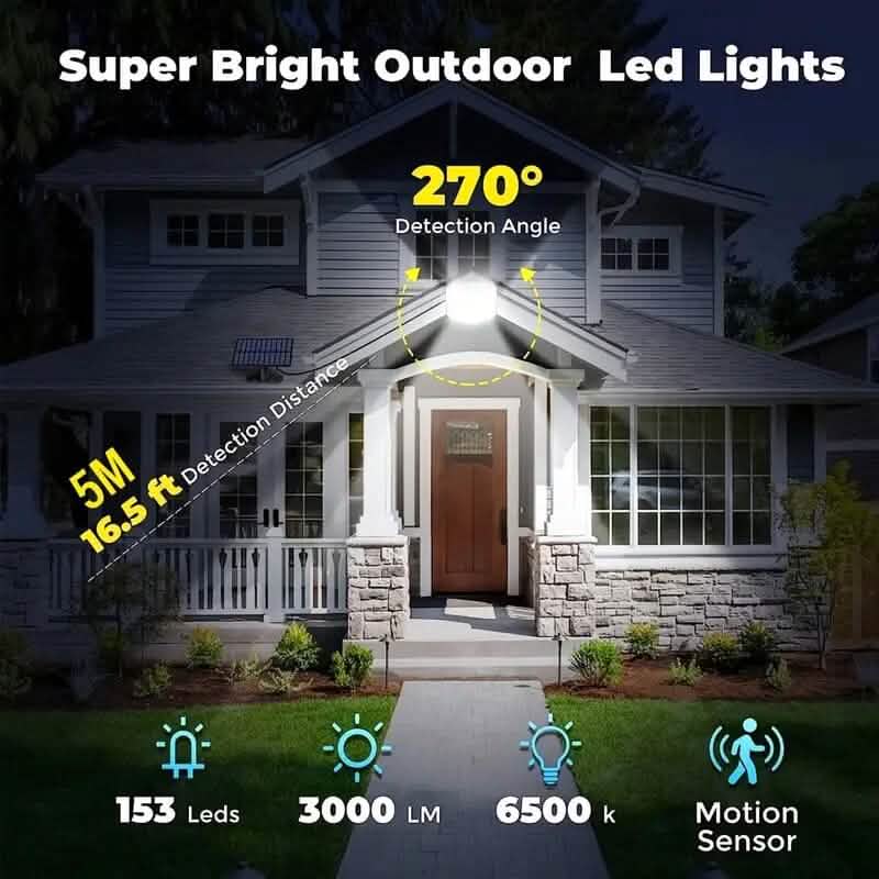 Lampes de sécurité solaires à LED d'extérieur