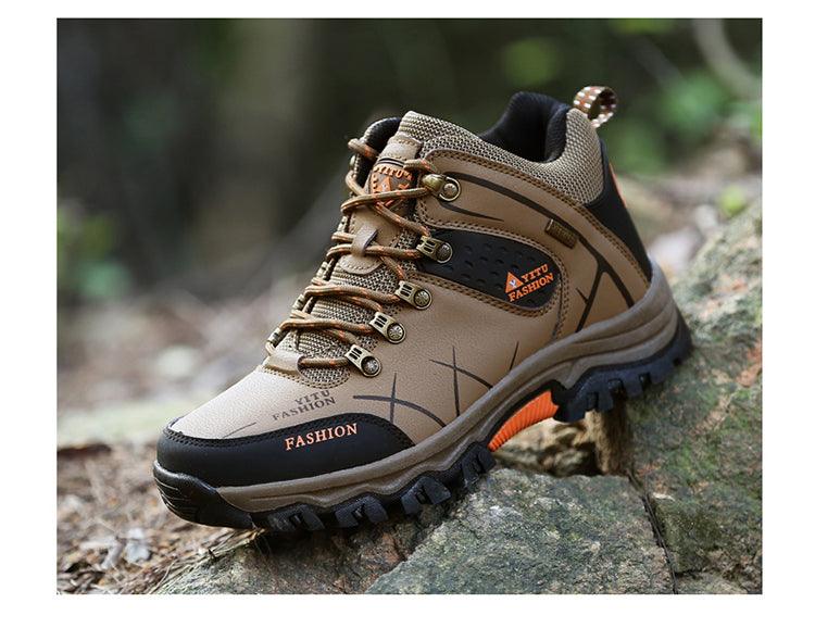 Bottes d'extérieur antidérapantes pour hommes, chaussures de marche, d'escalade, de randonnée, bottes de sport de montagne, bottes de chasse pour hommes, bottes de neige d'hiver à la cheville, chaudes, résistantes à l'eau, antidérapantes et souples