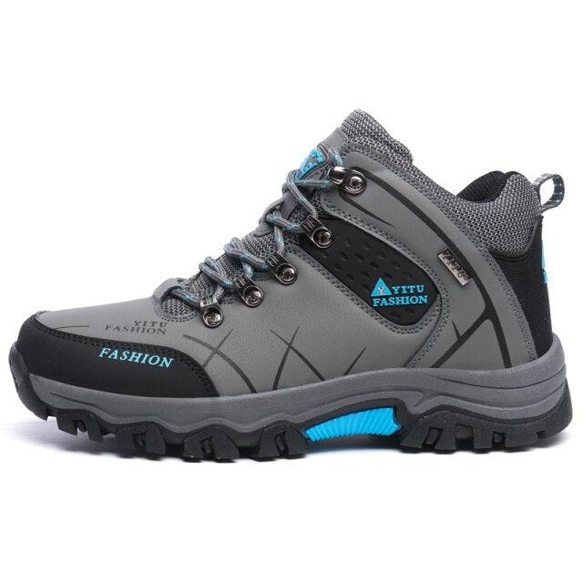 Bottes d'extérieur antidérapantes pour hommes, chaussures de marche, d'escalade, de randonnée, bottes de sport de montagne, bottes de chasse pour hommes, bottes de neige d'hiver à la cheville, chaudes, résistantes à l'eau, antidérapantes et souples