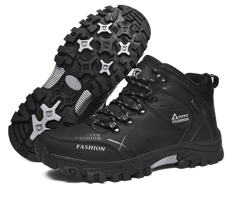 Bottes d'extérieur antidérapantes pour hommes, chaussures de marche, d'escalade, de randonnée, bottes de sport de montagne, bottes de chasse pour hommes, bottes de neige d'hiver à la cheville, chaudes, résistantes à l'eau, antidérapantes et souples