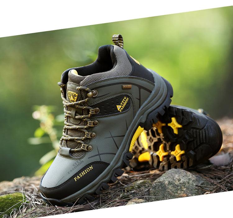 Bottes d'extérieur antidérapantes pour hommes, chaussures de marche, d'escalade, de randonnée, bottes de sport de montagne, bottes de chasse pour hommes, bottes de neige d'hiver à la cheville, chaudes, résistantes à l'eau, antidérapantes et souples