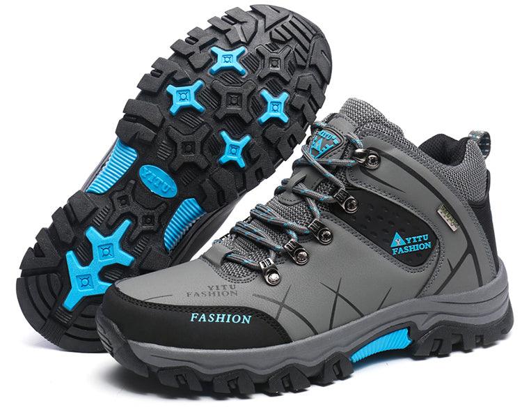 Bottes d'extérieur antidérapantes pour hommes, chaussures de marche, d'escalade, de randonnée, bottes de sport de montagne, bottes de chasse pour hommes, bottes de neige d'hiver à la cheville, chaudes, résistantes à l'eau, antidérapantes et souples