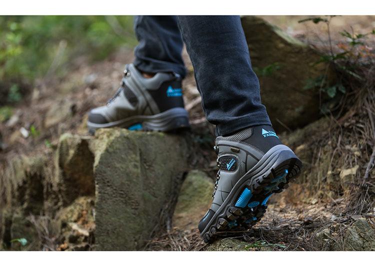 Bottes d'extérieur antidérapantes pour hommes, chaussures de marche, d'escalade, de randonnée, bottes de sport de montagne, bottes de chasse pour hommes, bottes de neige d'hiver à la cheville, chaudes, résistantes à l'eau, antidérapantes et souples