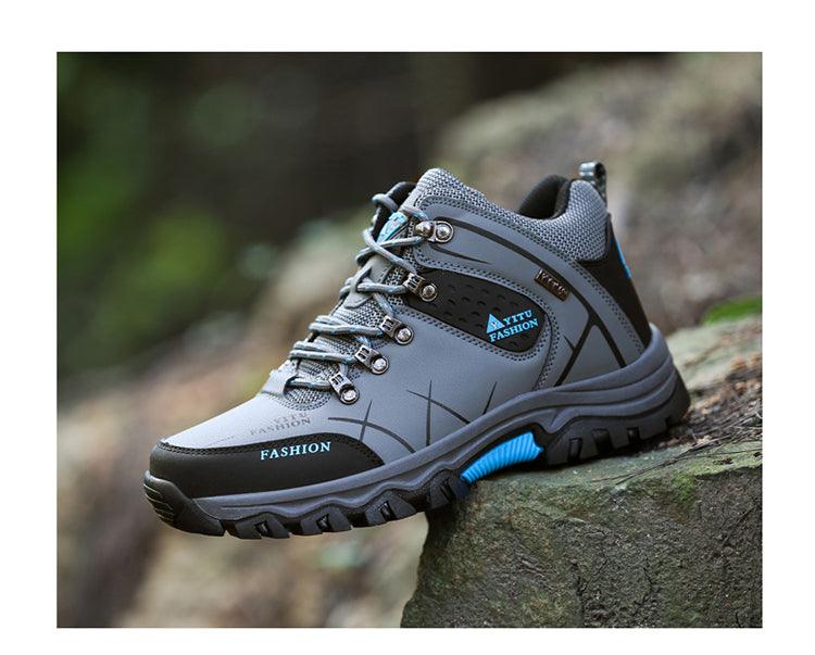Bottes d'extérieur antidérapantes pour hommes, chaussures de marche, d'escalade, de randonnée, bottes de sport de montagne, bottes de chasse pour hommes, bottes de neige d'hiver à la cheville, chaudes, résistantes à l'eau, antidérapantes et souples