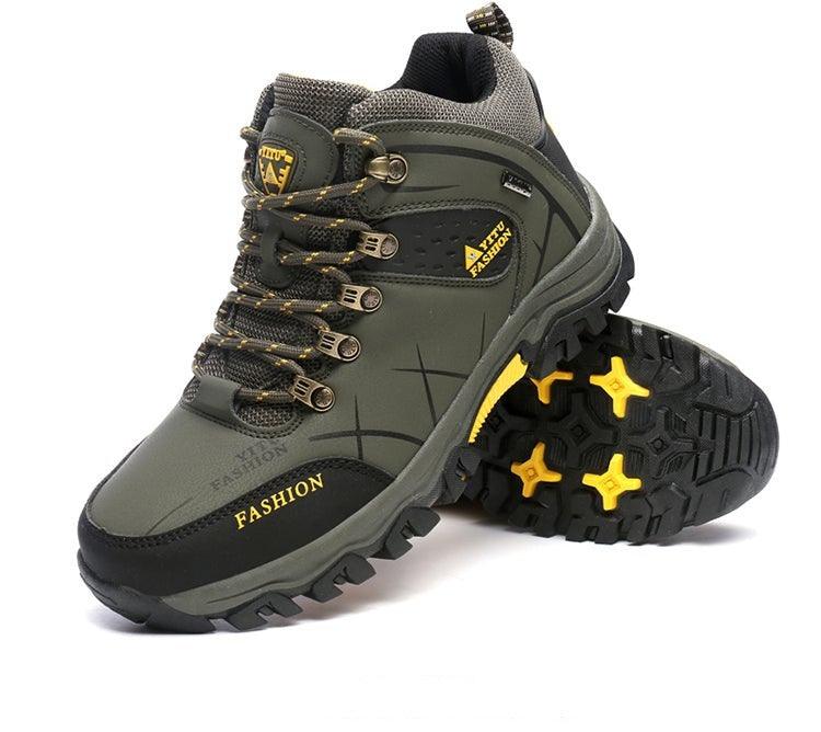 Bottes d'extérieur antidérapantes pour hommes, chaussures de marche, d'escalade, de randonnée, bottes de sport de montagne, bottes de chasse pour hommes, bottes de neige d'hiver à la cheville, chaudes, résistantes à l'eau, antidérapantes et souples