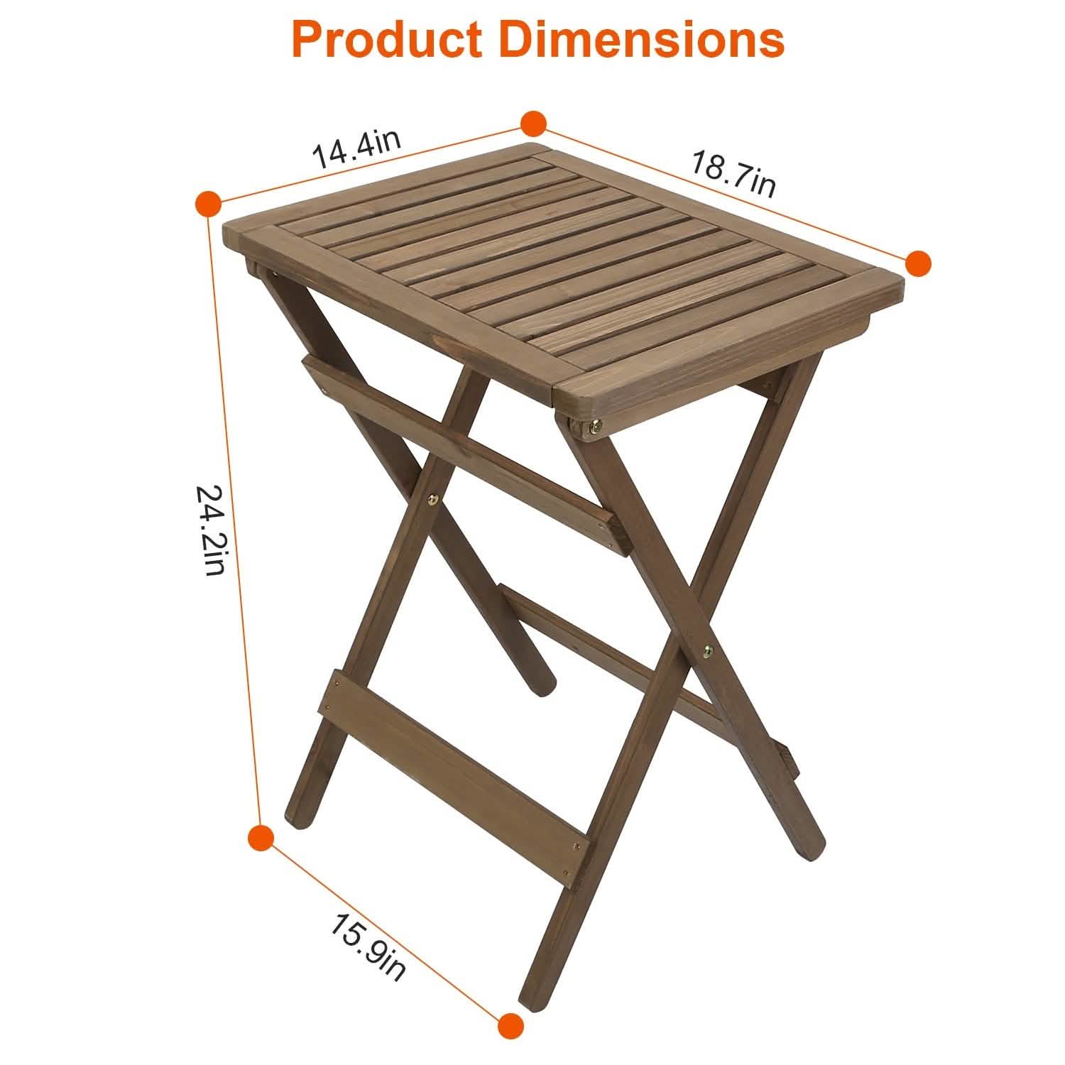 Table d'appoint d'extérieur, table pliante portable