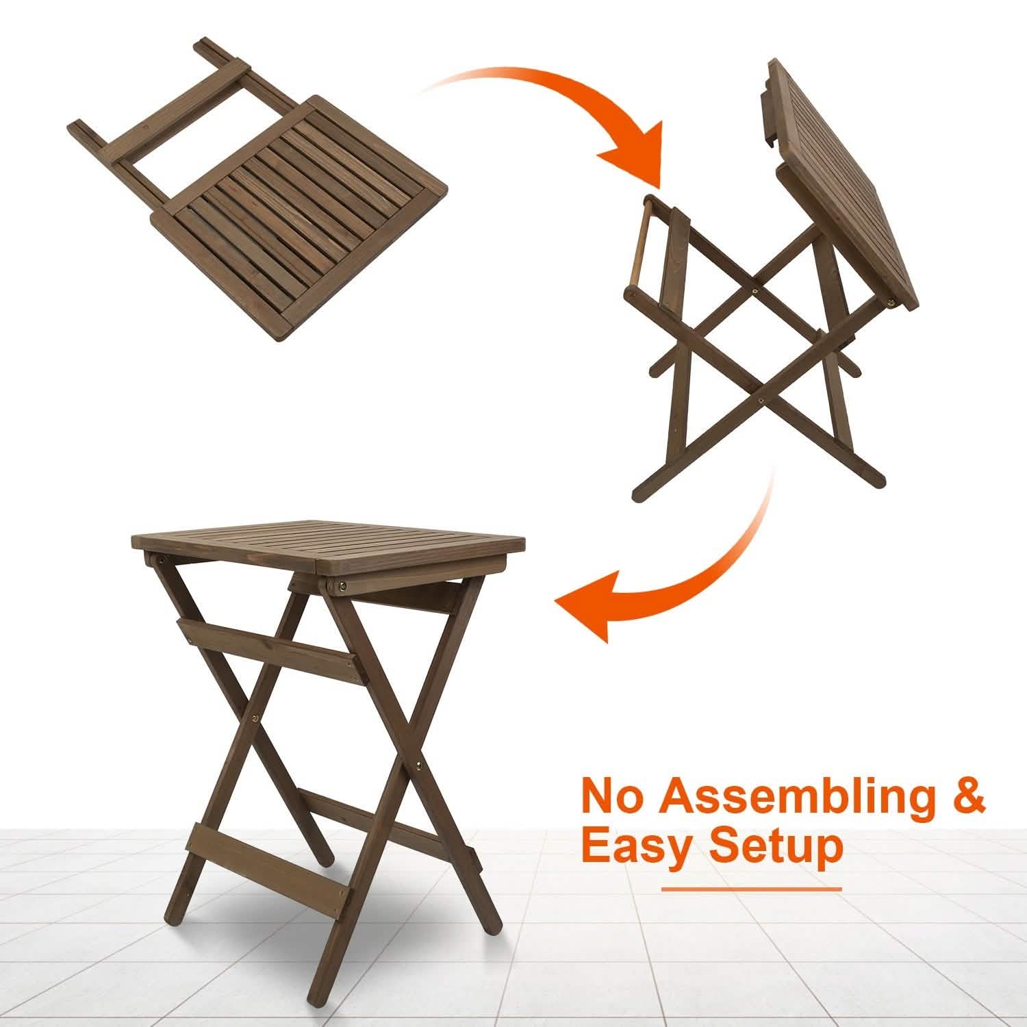 Table d'appoint d'extérieur, table pliante portable