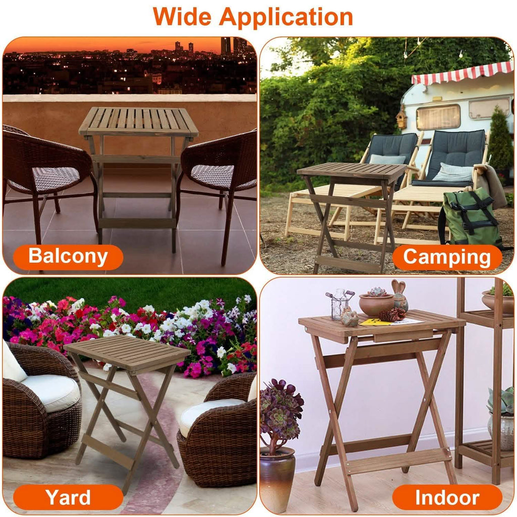 Table d'appoint d'extérieur, table pliante portable