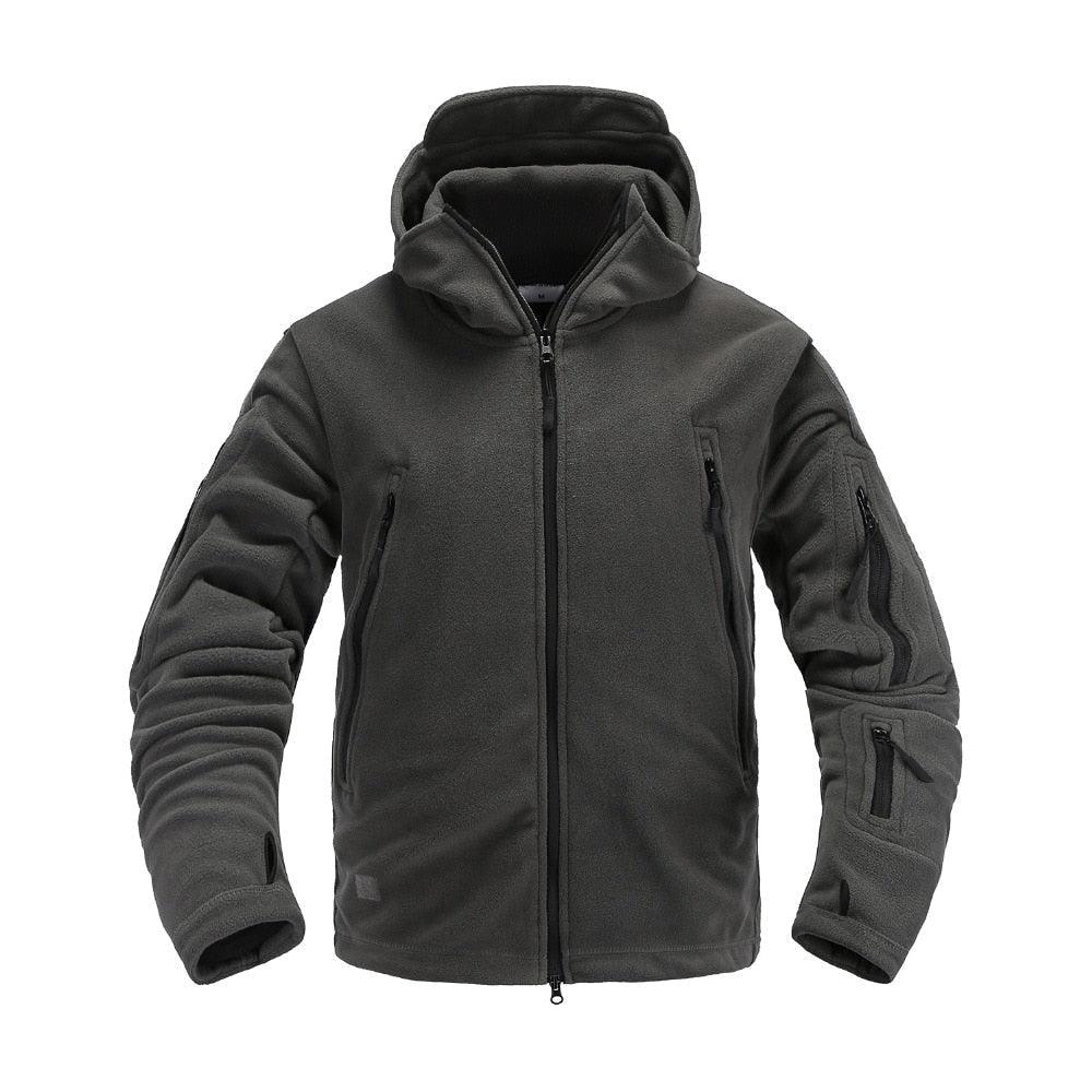 Veste polaire tactique d'extérieur légère uniforme douce décontractée à capuche Manteau polaire thermique Veste à capuche Vêtements de sport de plein air Randonnée Camping Vestes d'entraînement Homme Vêtements d'automne chauds et thermiques