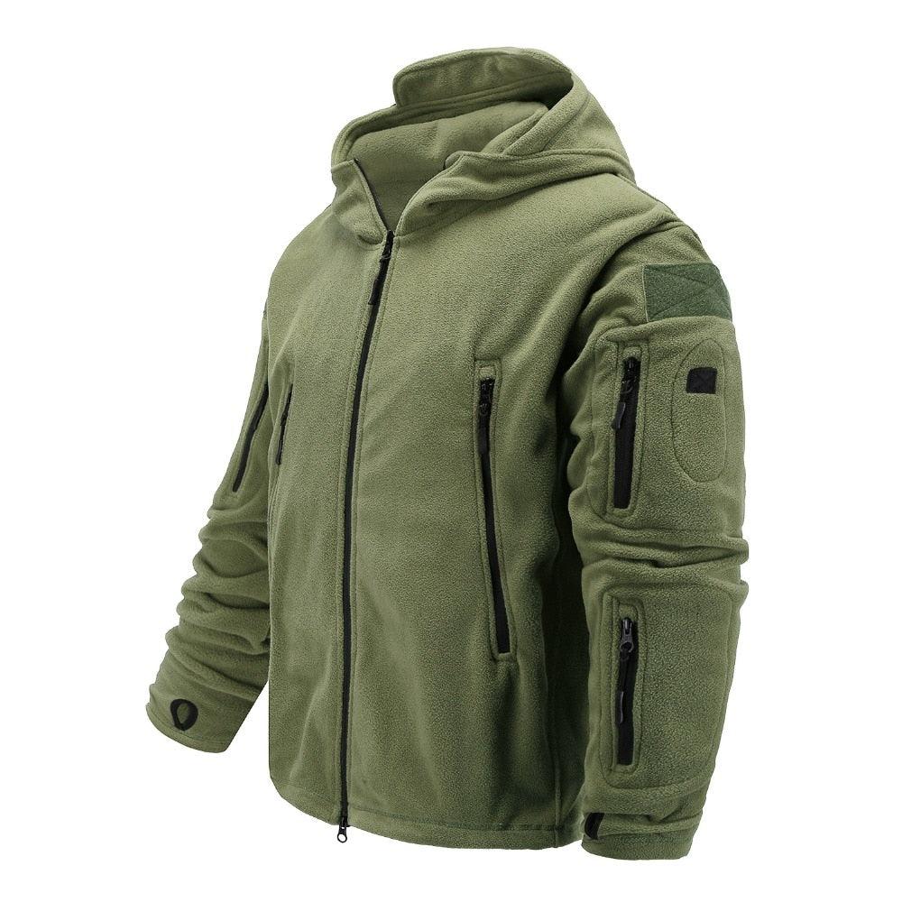 Veste polaire tactique d'extérieur légère uniforme douce décontractée à capuche Manteau polaire thermique Veste à capuche Vêtements de sport de plein air Randonnée Camping Vestes d'entraînement Homme Vêtements d'automne chauds et thermiques