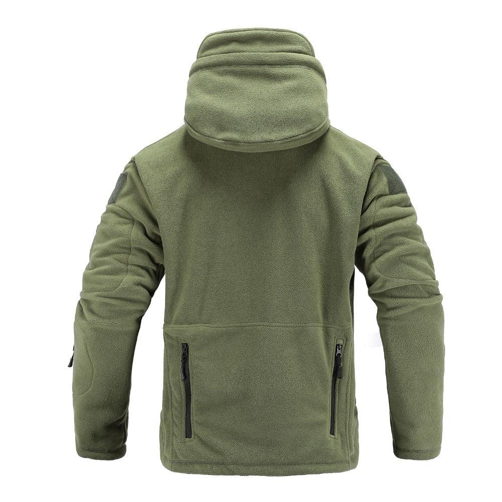 Veste polaire tactique d'extérieur légère uniforme douce décontractée à capuche Manteau polaire thermique Veste à capuche Vêtements de sport de plein air Randonnée Camping Vestes d'entraînement Homme Vêtements d'automne chauds et thermiques