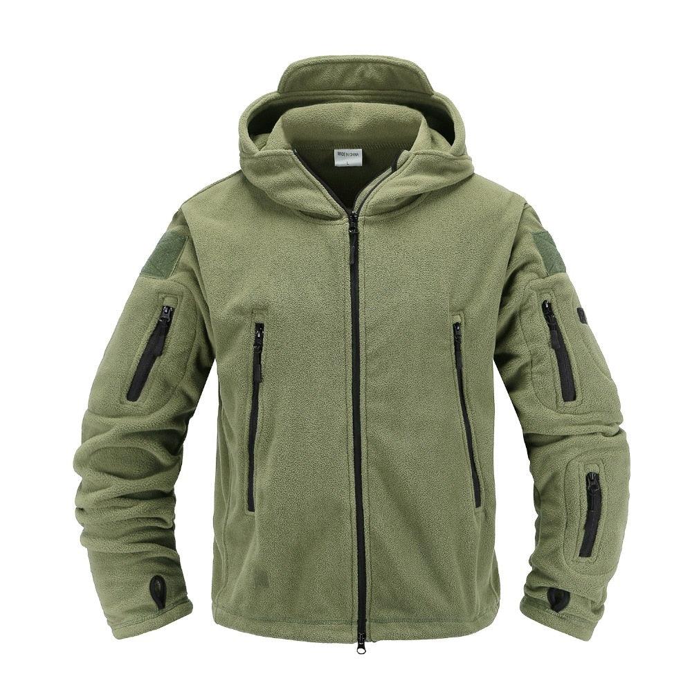 Veste polaire tactique d'extérieur légère uniforme douce décontractée à capuche Manteau polaire thermique Veste à capuche Vêtements de sport de plein air Randonnée Camping Vestes d'entraînement Homme Vêtements d'automne chauds et thermiques