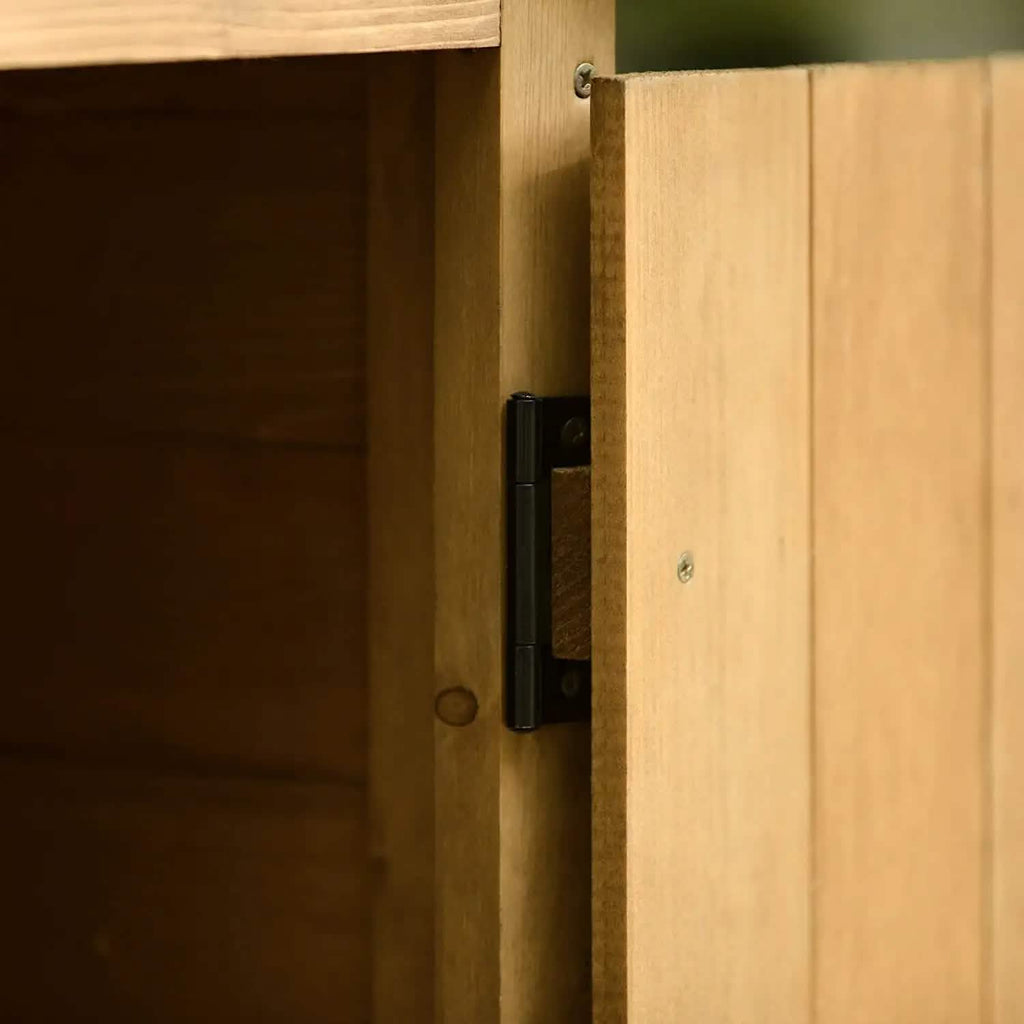 Abri de jardin en bois à toit incliné, avec organisateur d'outils et toit en asphalte étanche