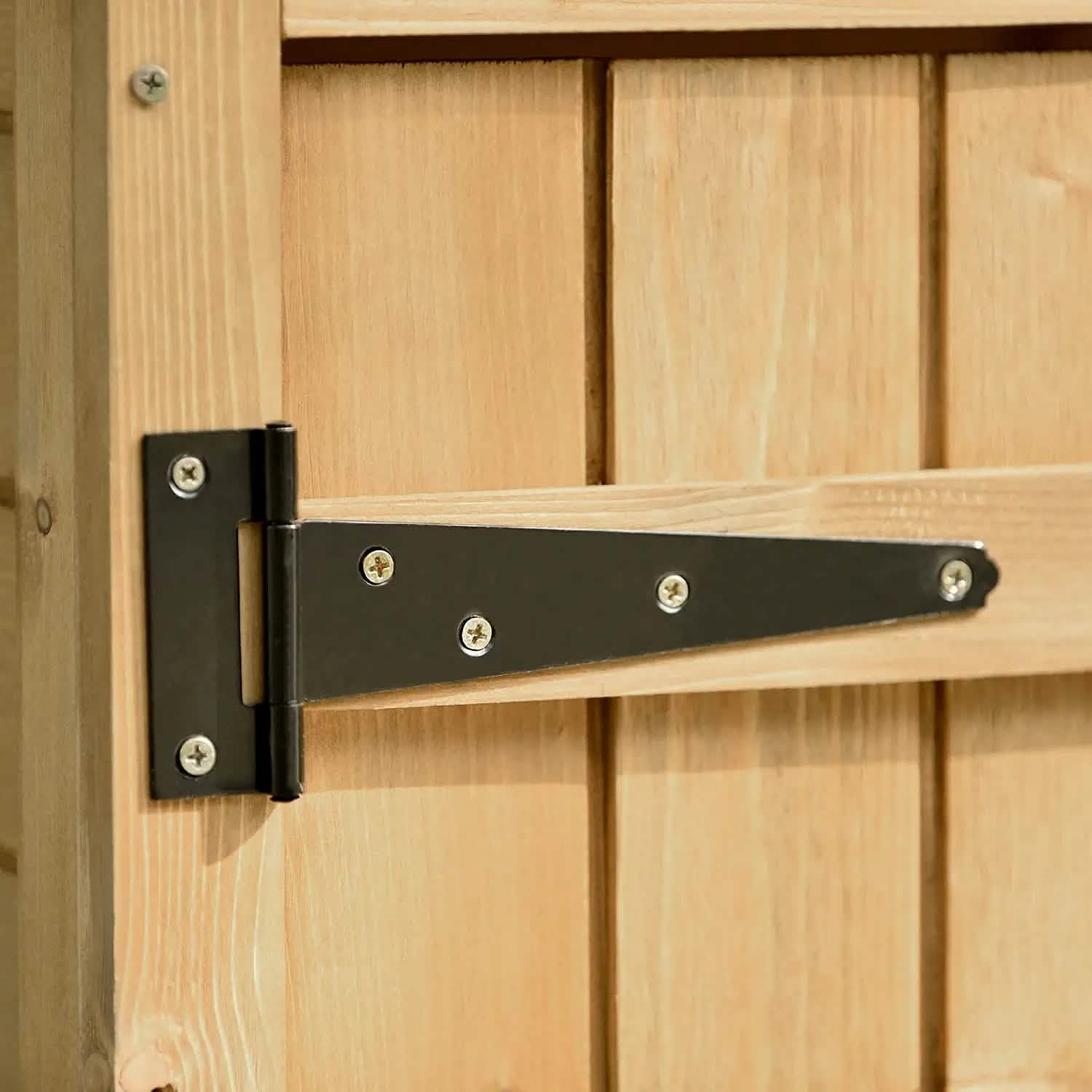 Abri de jardin en bois à toit incliné, avec organisateur d'outils et toit en asphalte étanche