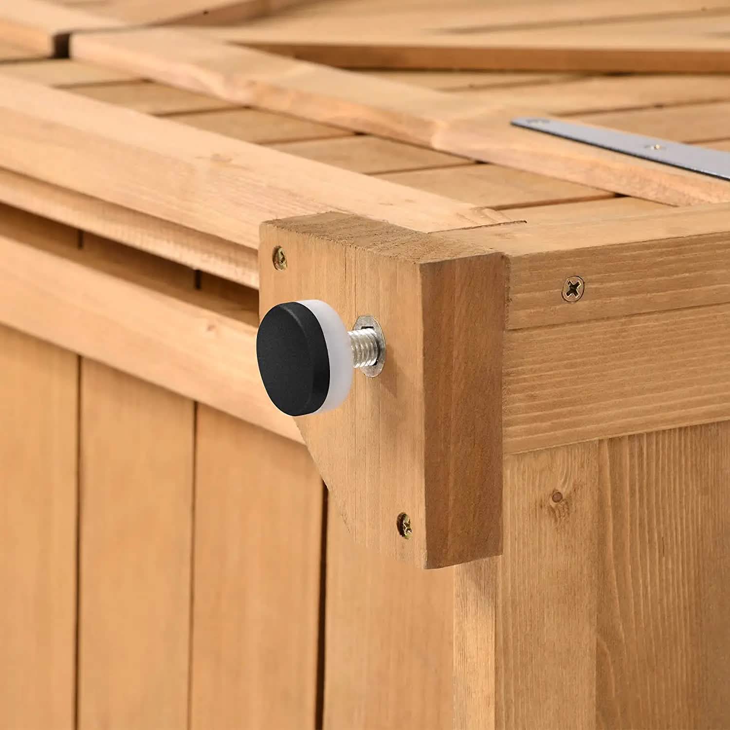 Abri de jardin en bois à toit incliné, avec organisateur d'outils et toit en asphalte étanche