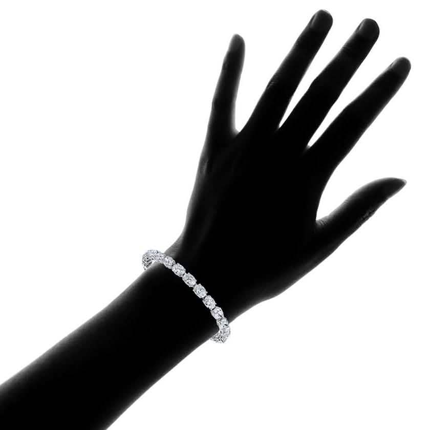 Bracelets de tennis ovales ornés d'éléments Swarovski