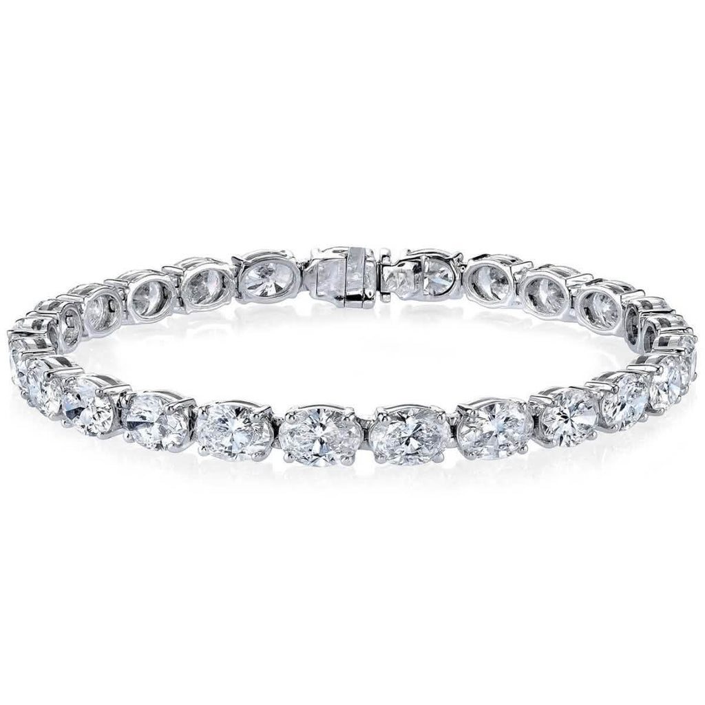 Bracelets de tennis ovales ornés d'éléments Swarovski