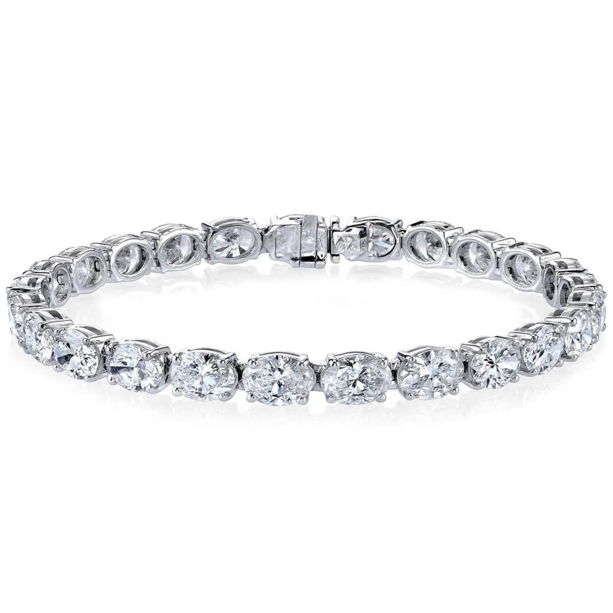 Bracelets de tennis ovales ornés d'éléments Swarovski