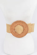 Ceinture élastique à la taille avec boucle en bambou surdimensionnée