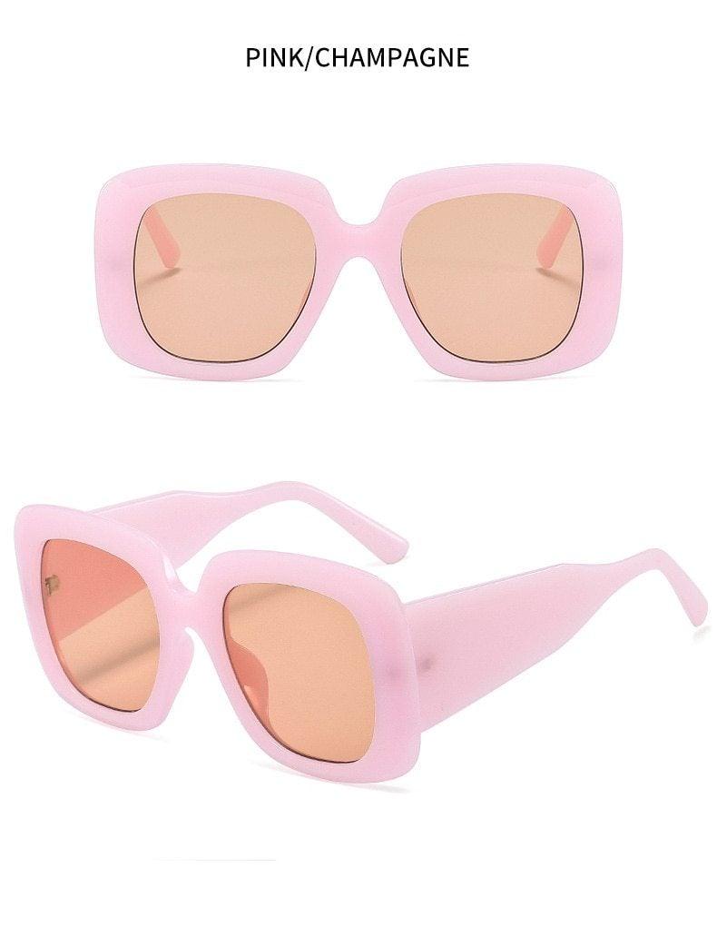 Lunettes de soleil oversize léopard, uniques et attrayantes, de marque, pour femmes et hommes, monture de luxe marron, lunettes de soleil carrées de luxe, lunettes de soleil carrées dégradées de luxe