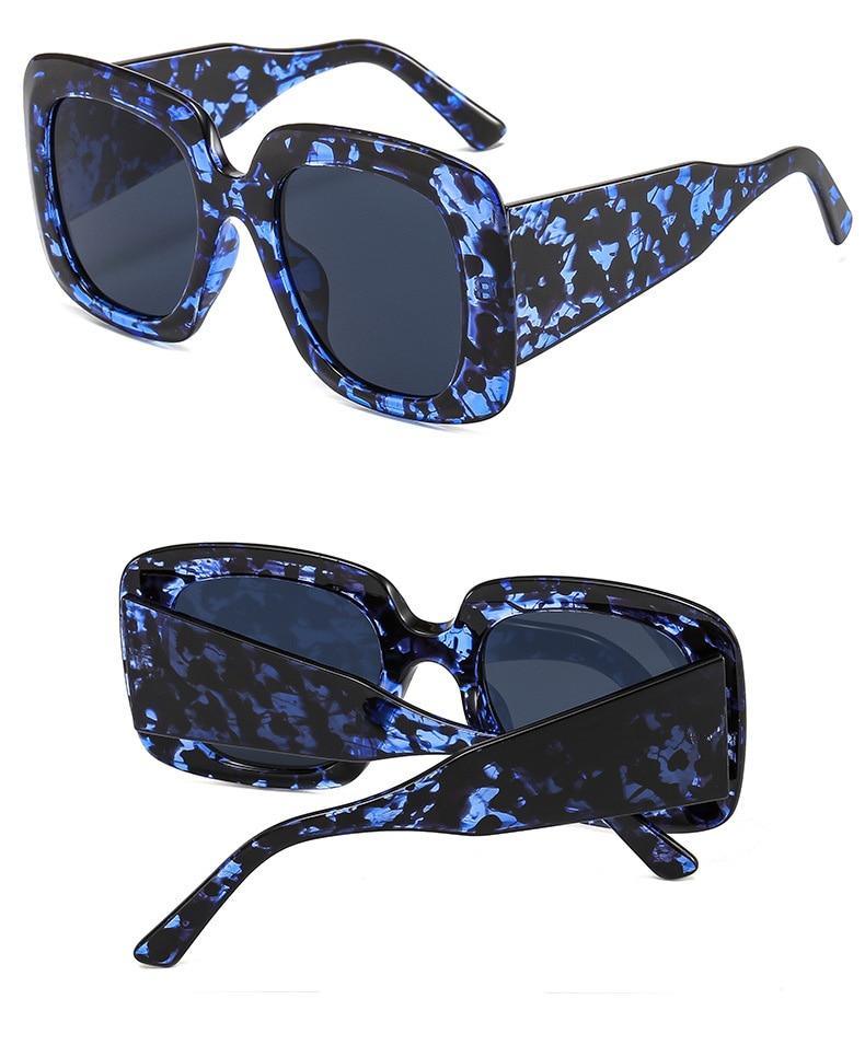 Lunettes de soleil oversize léopard, uniques et attrayantes, de marque, pour femmes et hommes, monture de luxe marron, lunettes de soleil carrées de luxe, lunettes de soleil carrées dégradées de luxe