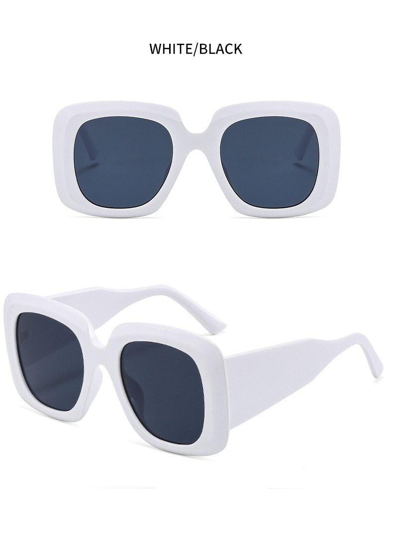 Lunettes de soleil oversize léopard, uniques et attrayantes, de marque, pour femmes et hommes, monture de luxe marron, lunettes de soleil carrées de luxe, lunettes de soleil carrées dégradées de luxe