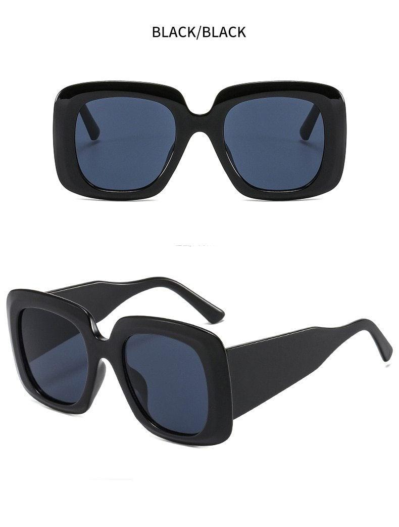 Lunettes de soleil oversize léopard, uniques et attrayantes, de marque, pour femmes et hommes, monture de luxe marron, lunettes de soleil carrées de luxe, lunettes de soleil carrées dégradées de luxe