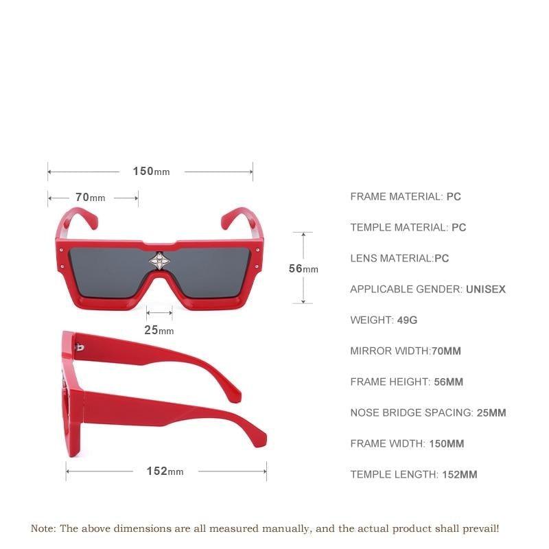 Lunettes de soleil carrées oversize pour femmes et hommes, nouveau design de luxe, lunettes de soleil pour femmes, nouvelle monture large tendance, verres miroir argentés