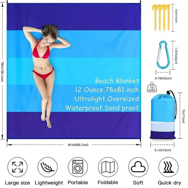 Couverture de plage imperméable surdimensionnée