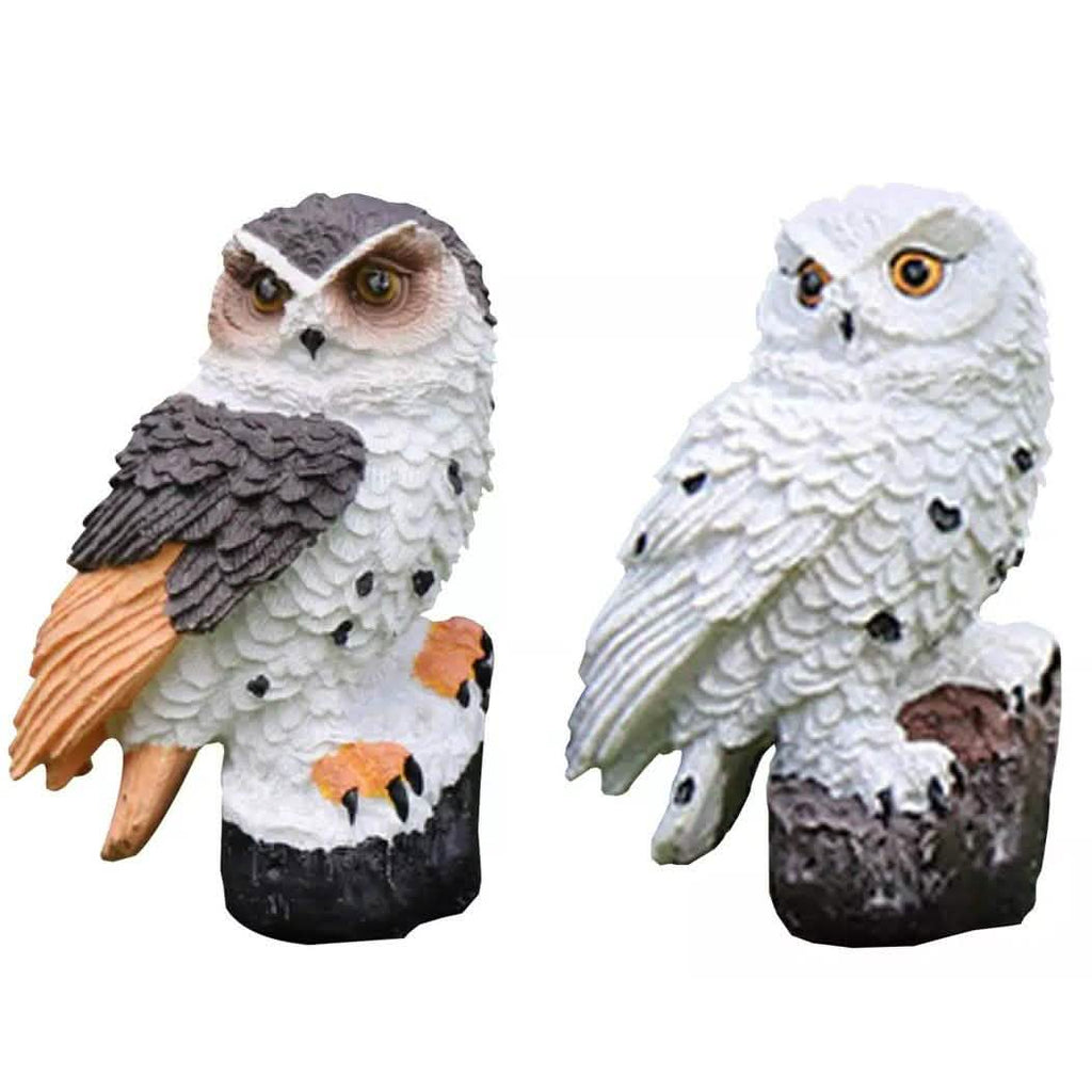 Lampes solaires LED hibou avec piquet décoratif