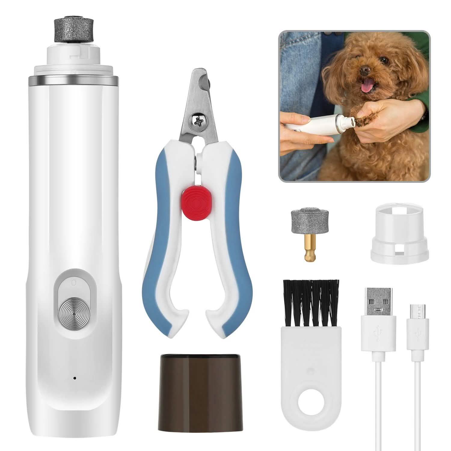 Kit d'outils pour coupe-ongles rechargeable Ownpets pour animaux de compagnie