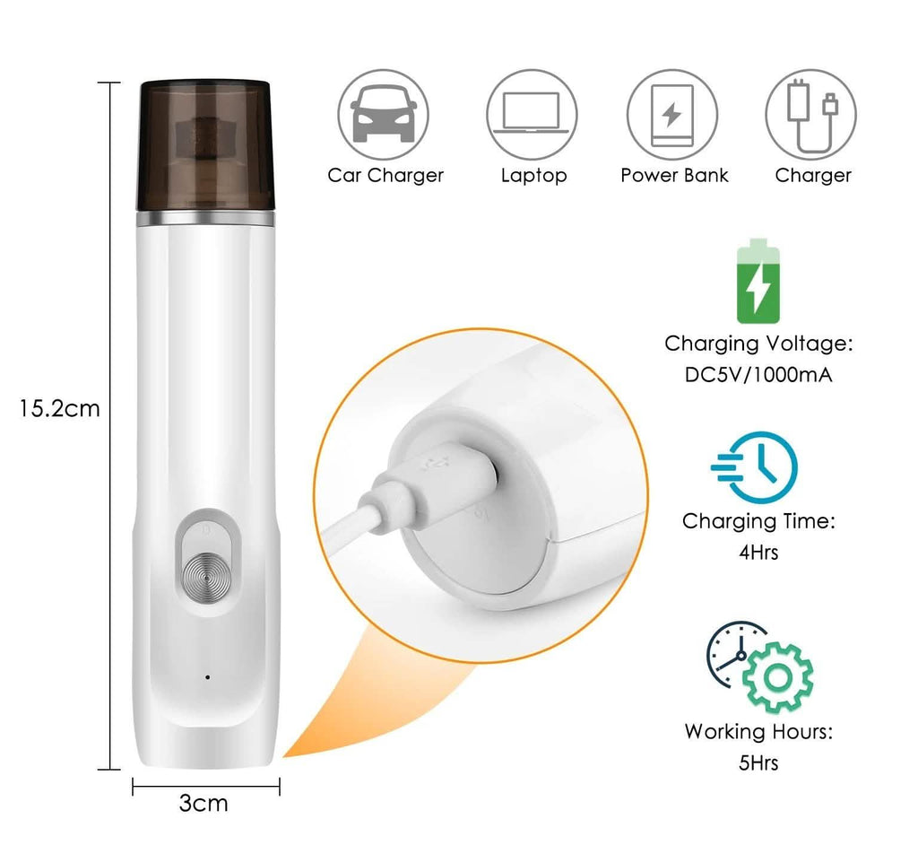 Kit d'outils pour coupe-ongles rechargeable Ownpets pour animaux de compagnie