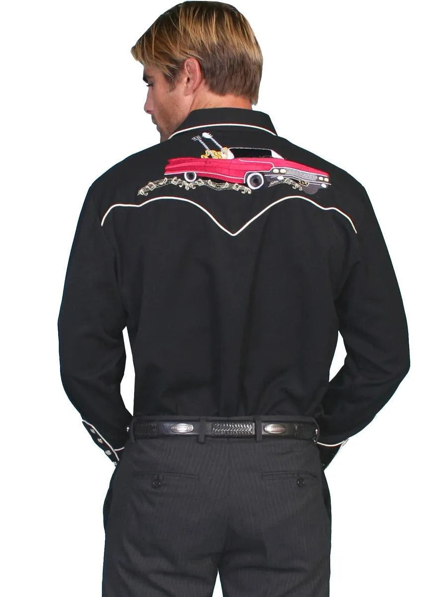 Chemise Western Homme Scully Rock`n Roll Broderie