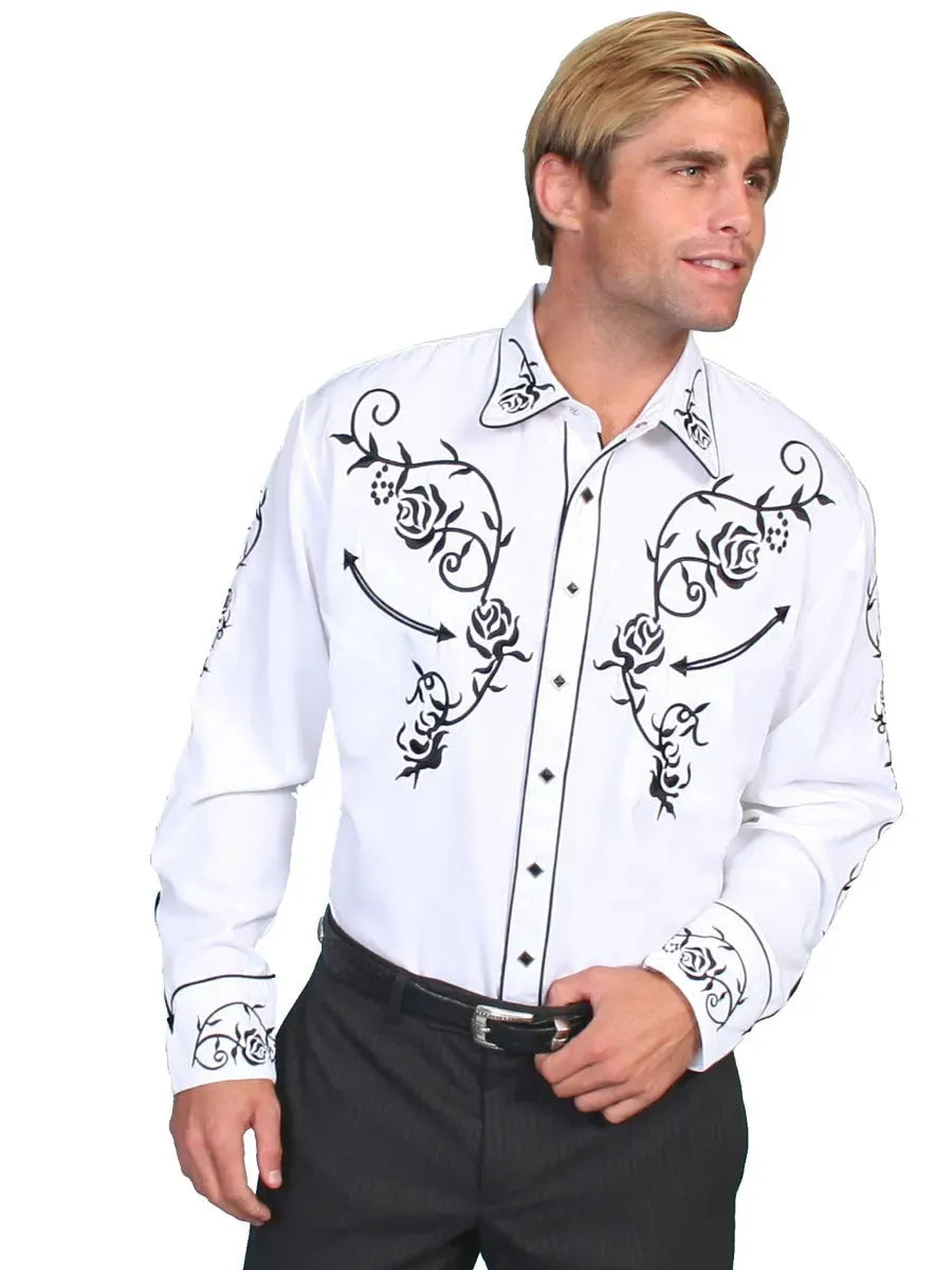 Chemise western Scully Rose Colored Glasses pour hommes