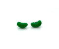 Pickle Charm Polymer Clay Sterling Silver Stud Earrings