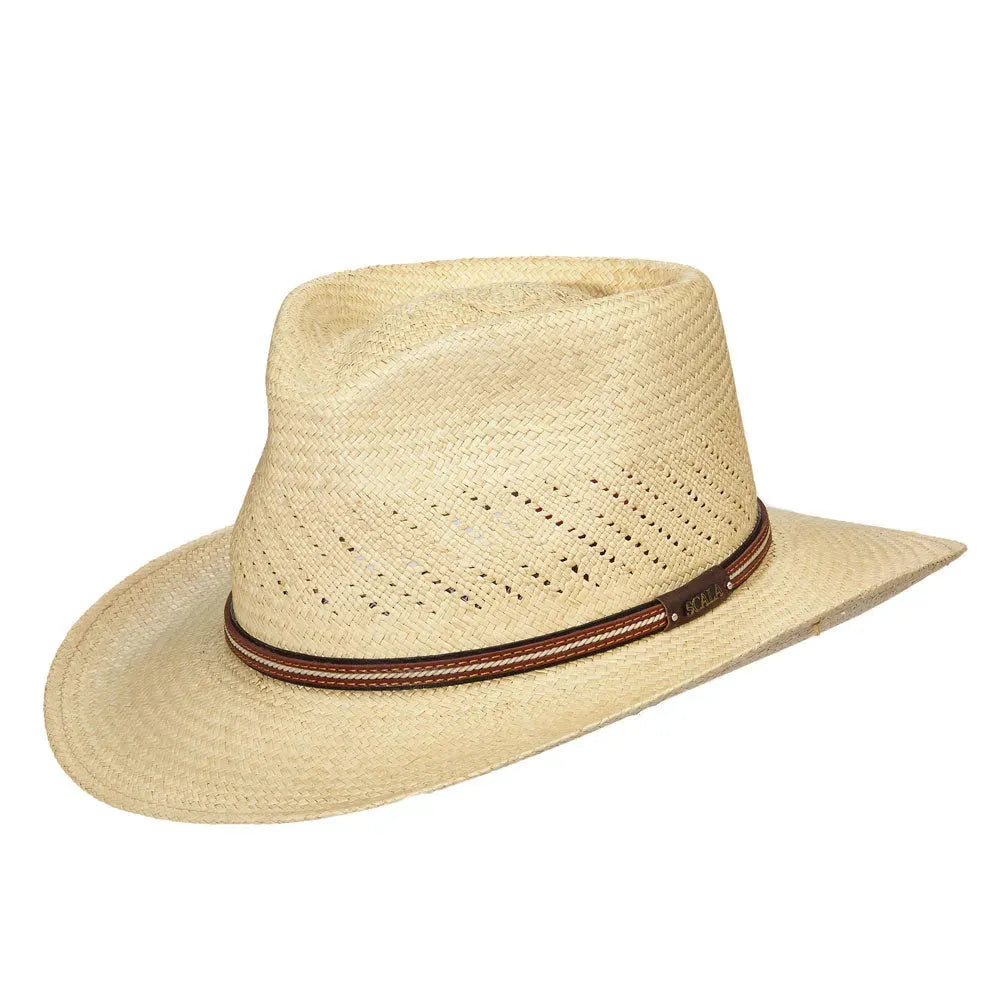 Scala Aurburn - Chapeau fedora en paille de Panama