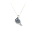 Breloque raquette de pickleball - Pendentif sportif - Collier en argent sterling - Bijoux faits à la main