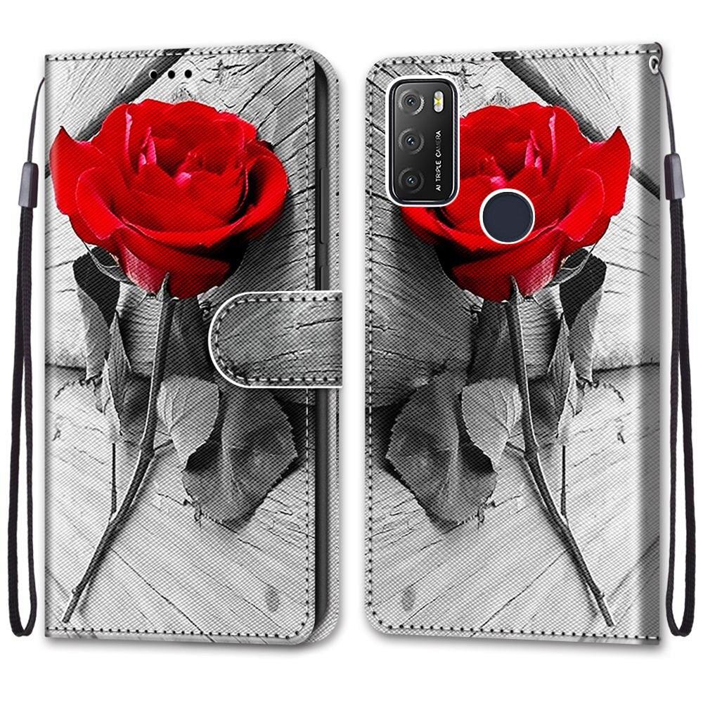 Étui portefeuille en cuir peint pour téléphone à clapet Xiaomi Redmi 8 9 9A 9C 9T Redmi 10 Lion Chat Papillon, support pour cartes, étui livre en cuir PU coloré, coque antichoc avec fentes pour cartes, poche latérale, fermeture magnétique, étui élégant