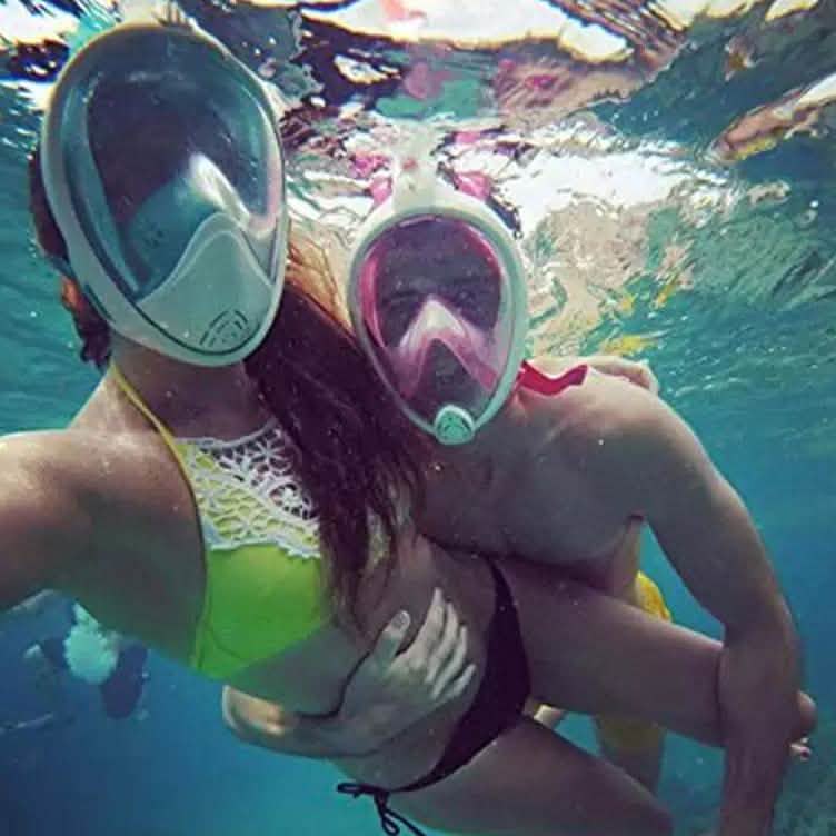Masque de plongée intégral panoramique, compatible GoPro, masque de snorkeling, masque de plongée sous-marine