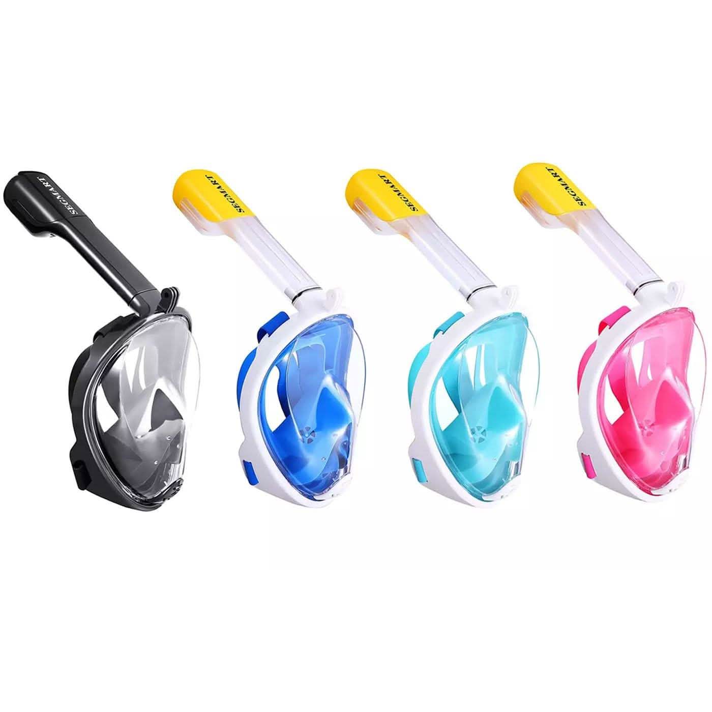 Masque de plongée intégral panoramique, compatible GoPro, masque de snorkeling, masque de plongée sous-marine