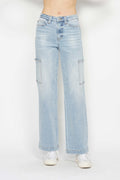 Jean cargo droit taille haute Judy Blue pleine taille