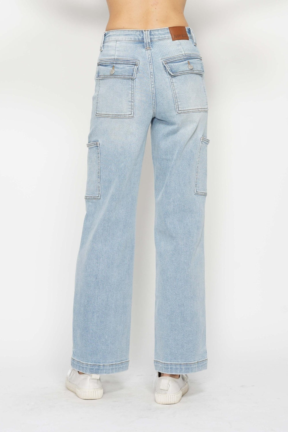 Jean cargo droit taille haute Judy Blue pleine taille