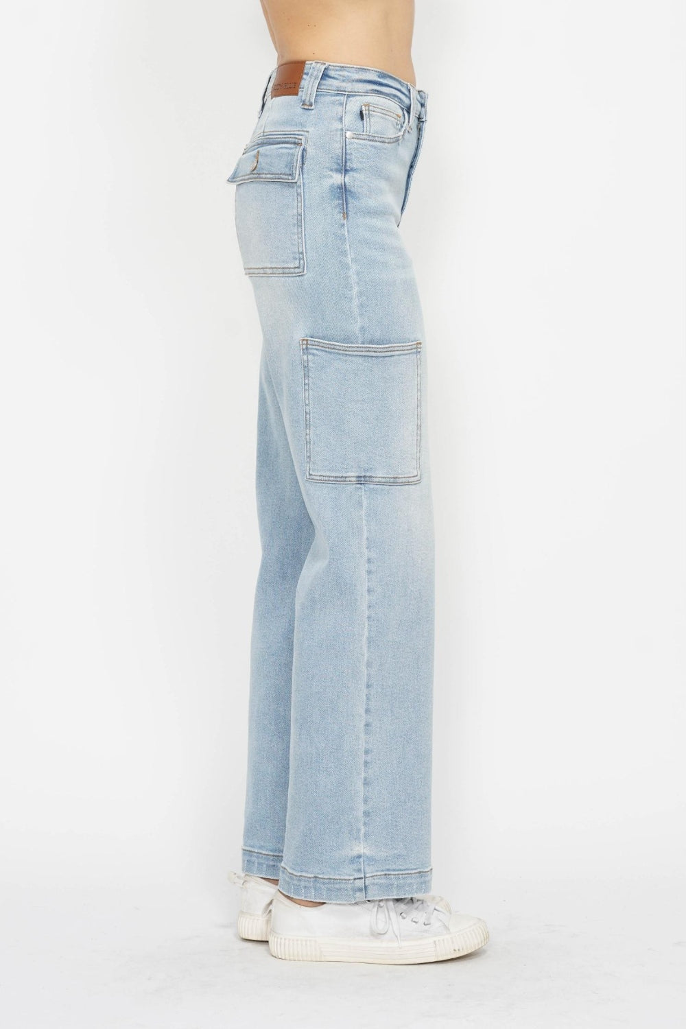 Jean cargo droit taille haute Judy Blue pleine taille