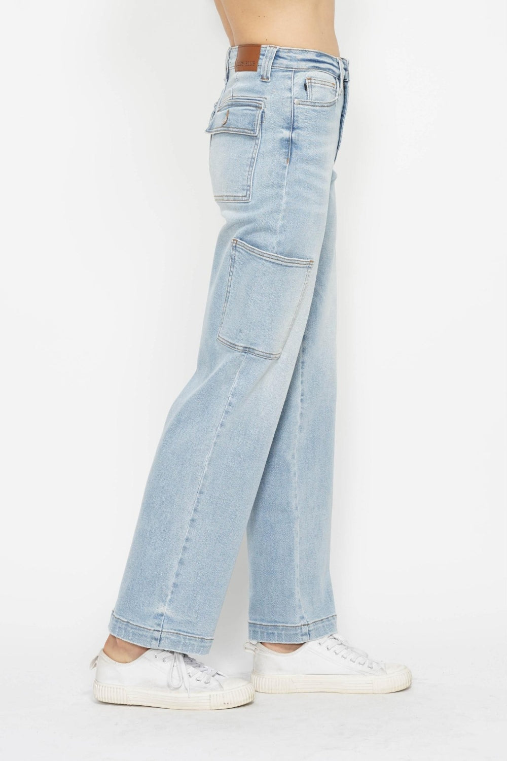 Jean cargo droit taille haute Judy Blue pleine taille
