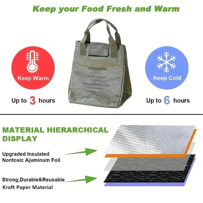 Sac Bento en papier imperméable et résistant à l'huile