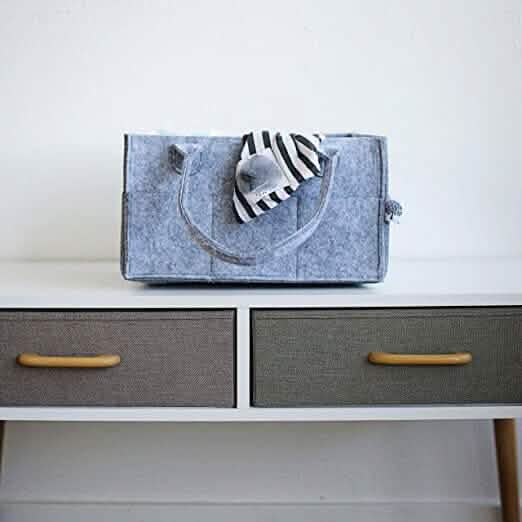 Parker Baby Diaper Caddy - Panier de Rangement pour Bébé et Organisateur de Voiture pour Couches et Lingettes