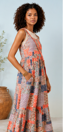 Combinaison patchwork Serenity avec poches latérales
