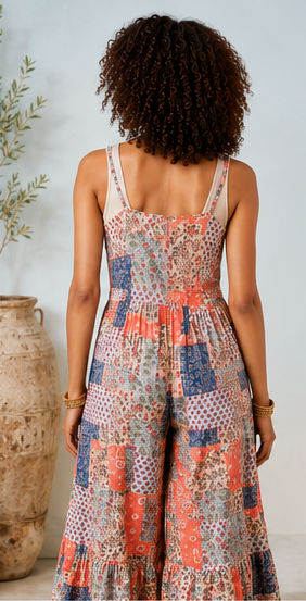 Combinaison patchwork Serenity avec poches latérales