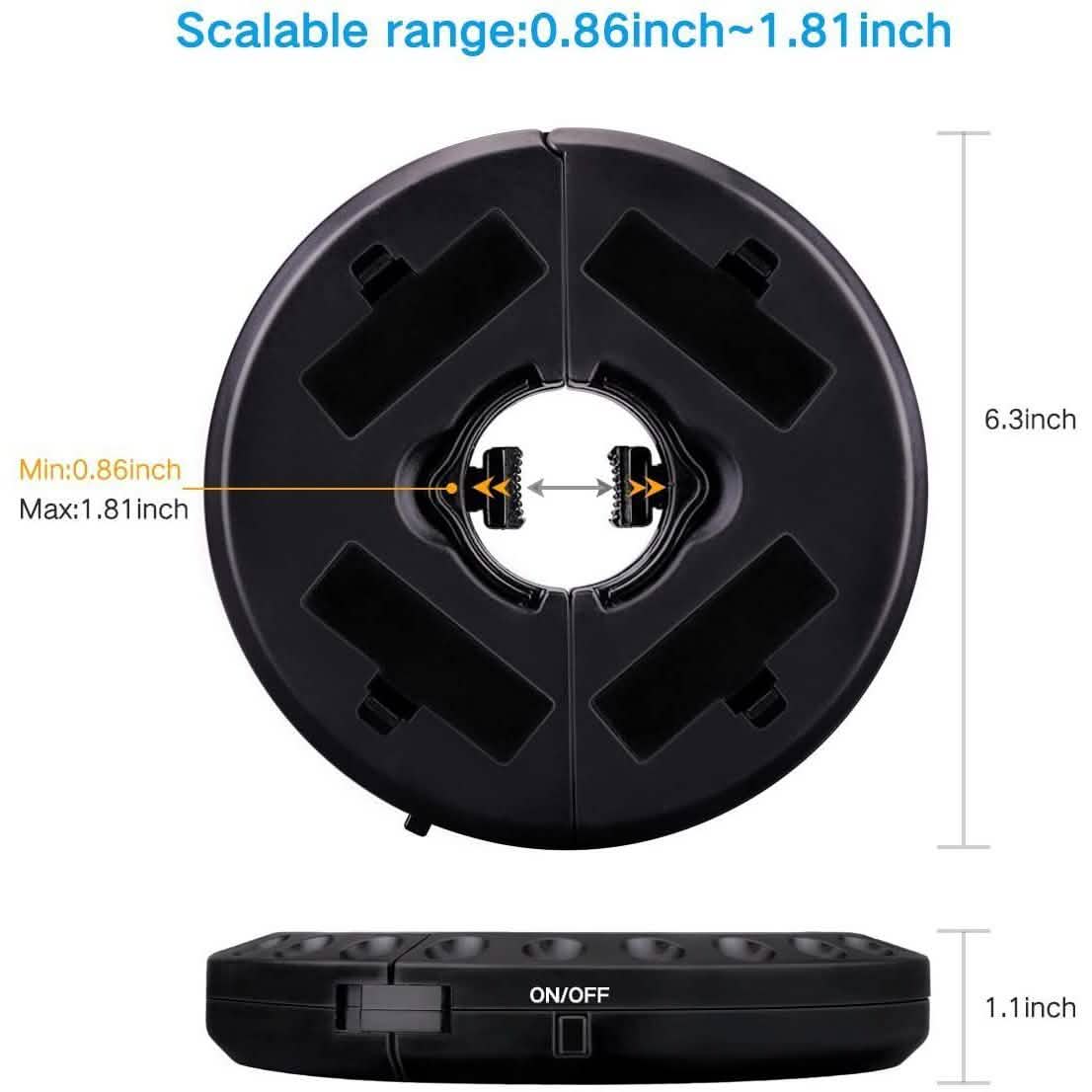 Parasol lumineux 3 modes de luminosité sans fil 28 LED