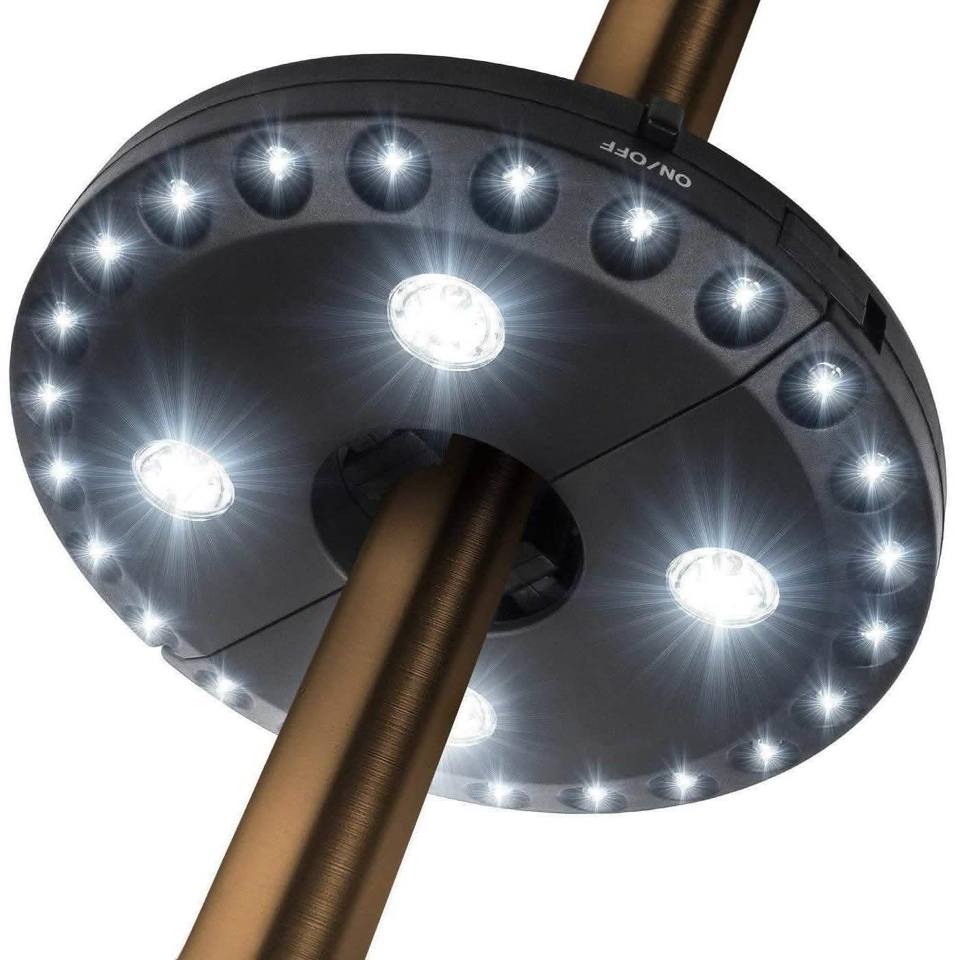 Parasol lumineux 3 modes de luminosité sans fil 28 LED